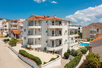 Serene Poolside Apartment for Two in Vodice