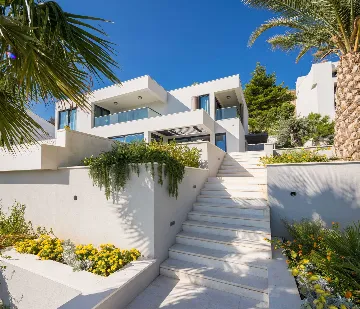 Contemporary Seaside Villa with Heated Pool, Seget Donji