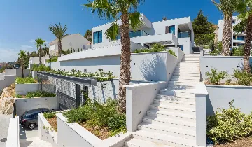 Contemporary Seaside Villa with Heated Pool, Seget Donji