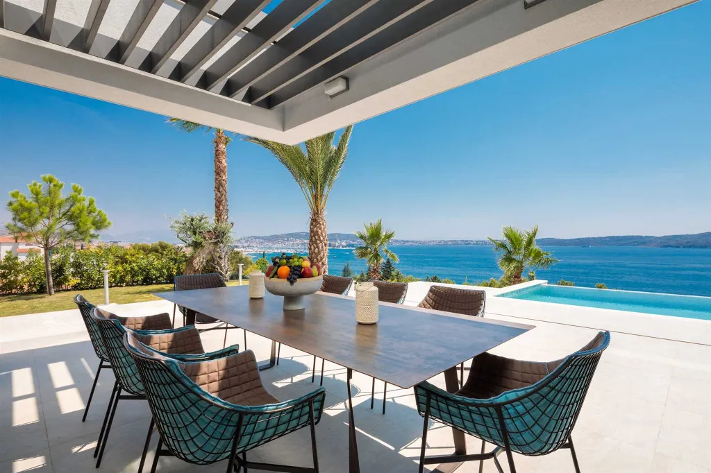Contemporary Seaside Villa with Heated Pool, Seget Donji