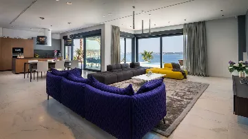 Contemporary Seaside Villa with Heated Pool, Seget Donji