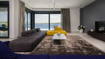 Contemporary Seaside Villa with Heated Pool, Seget Donji
