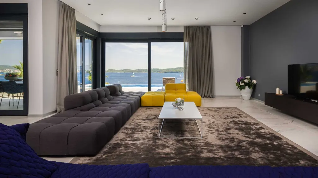 Contemporary Seaside Villa with Heated Pool, Seget Donji