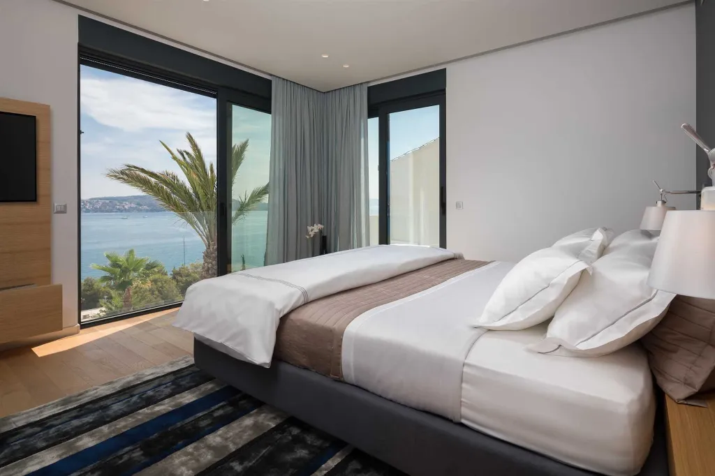 Contemporary Seaside Villa with Heated Pool, Seget Donji