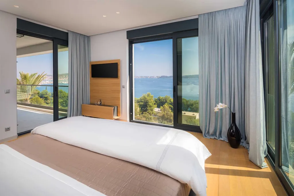 Contemporary Seaside Villa with Heated Pool, Seget Donji
