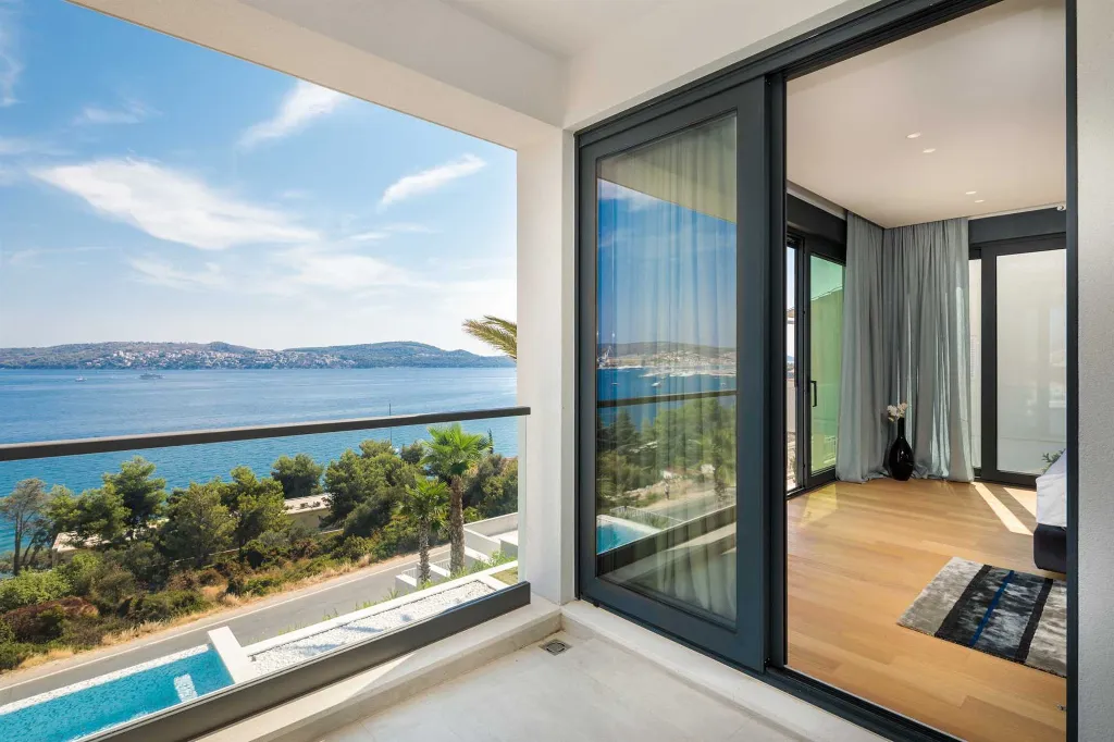 Contemporary Seaside Villa with Heated Pool, Seget Donji