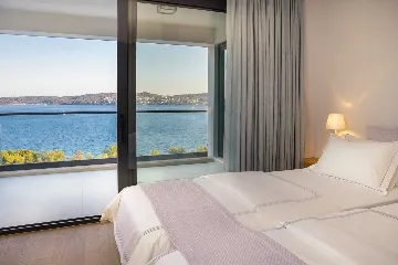 Contemporary Seaside Villa with Heated Pool, Seget Donji