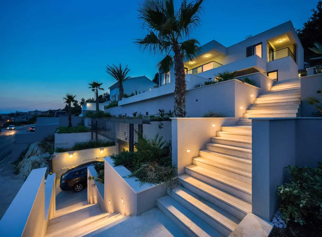 Contemporary Seaside Villa with Heated Pool, Seget Donji