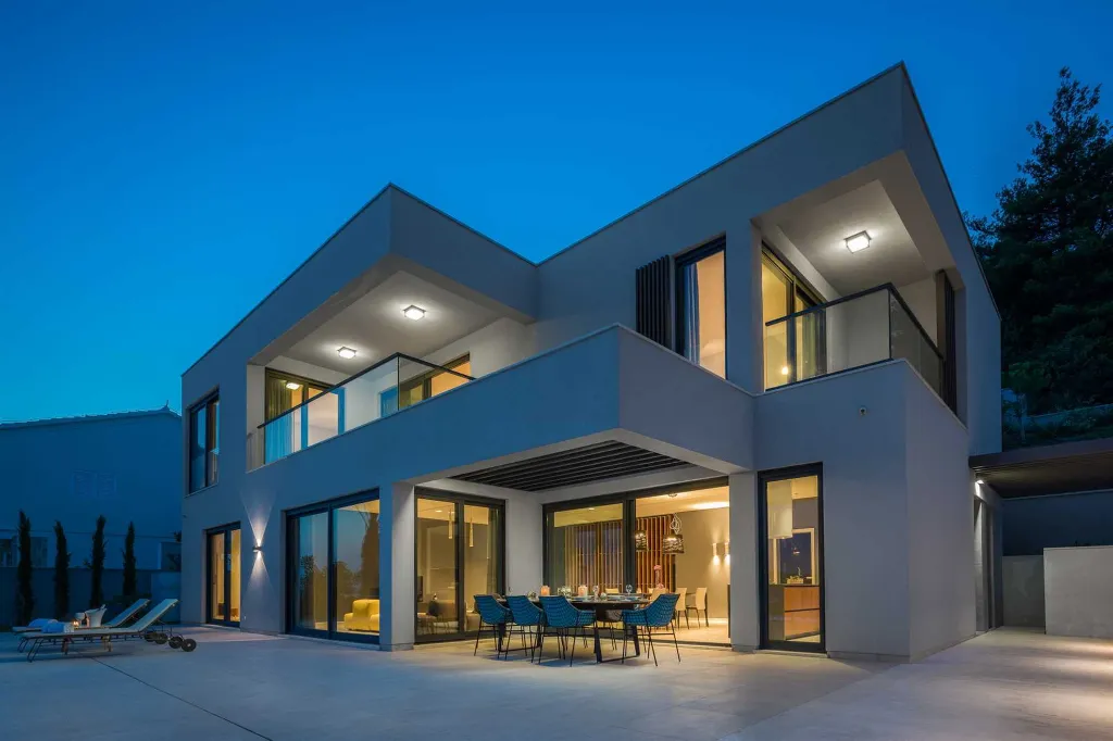 Contemporary Seaside Villa with Heated Pool, Seget Donji