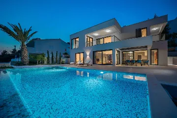 Contemporary Seaside Villa with Heated Pool, Seget Donji