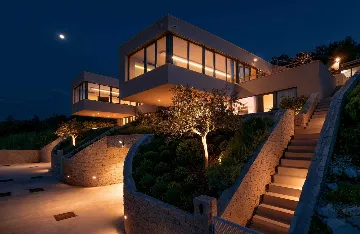 Modern Twin Villa with Pools in Korcula