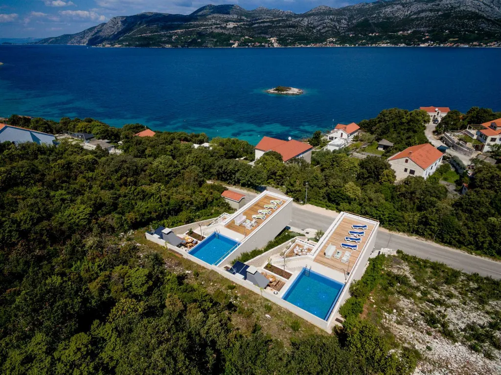 Modern Twin Villa with Pools in Korcula
