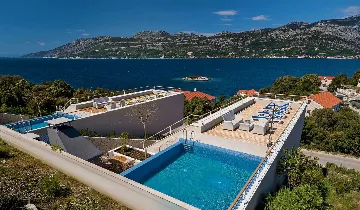 Modern Twin Villa with Pools in Korcula