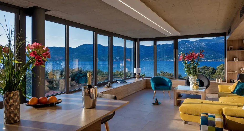 Modern Twin Villa with Pools in Korcula