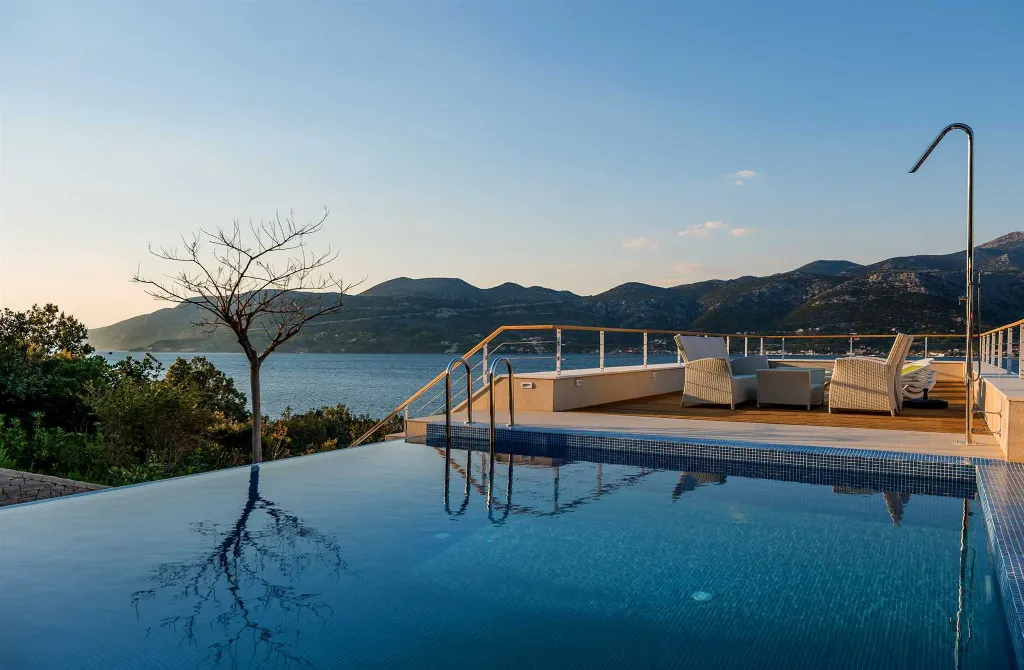Modern Twin Villa with Pools in Korcula