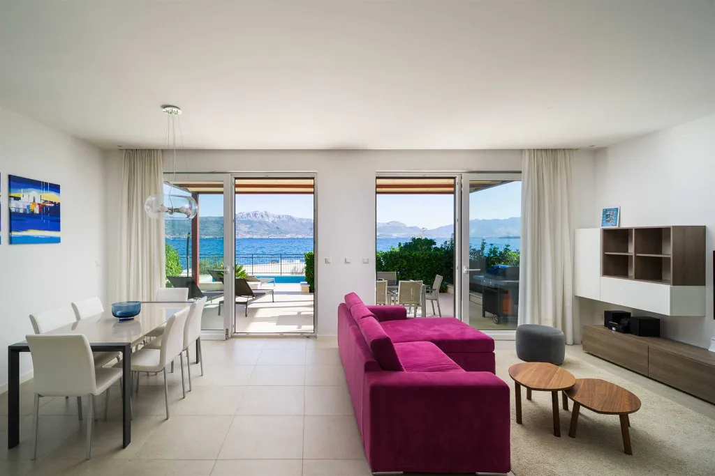 Modern Beachfront Apartment with Pool in Trogir
