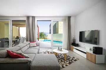 Modern Beachfront Apartment with Pool in Trogir