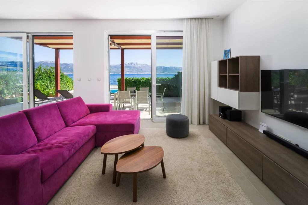 Modern Beachfront Villa with Pool in Trogir