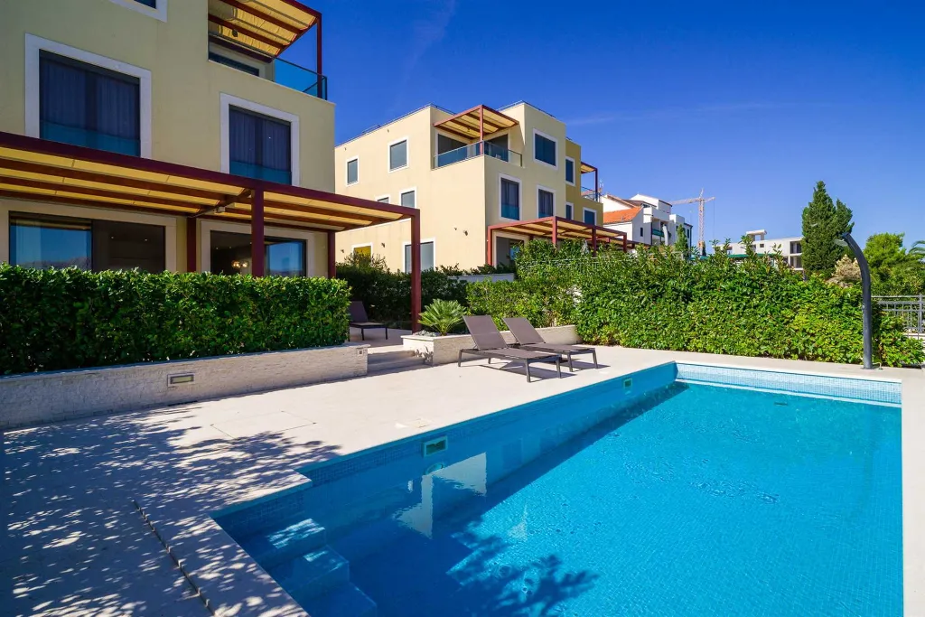 Modern Beachfront Villa with Pool in Trogir
