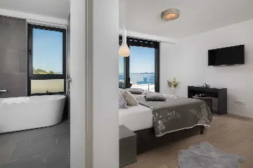 Elegant Seaview Villa with Pool in Okrug Gornji