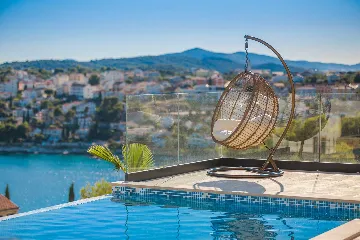 Elegant Seaview Villa with Pool in Okrug Gornji