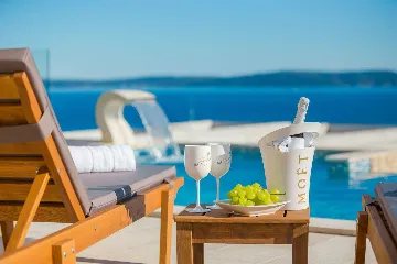 Elegant Seaview Villa with Pool in Okrug Gornji