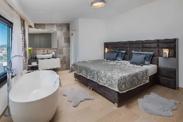 Contemporary Seaside Villa with Pool in Okrug Gornji