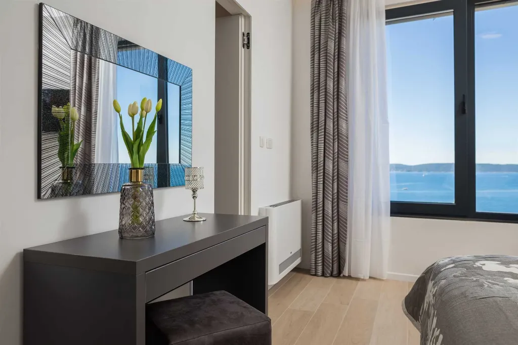 Contemporary Seaside Villa with Pool in Okrug Gornji