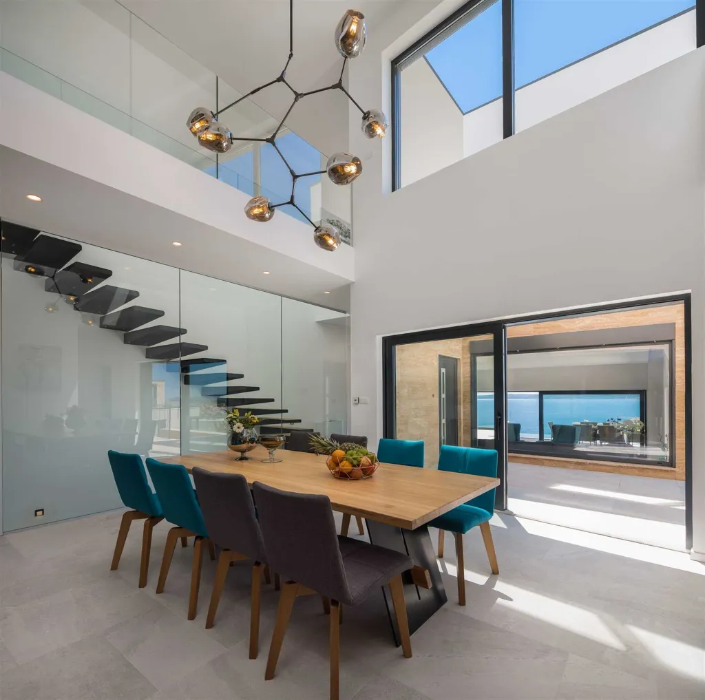 Contemporary Seaside Villa with Pool in Okrug Gornji