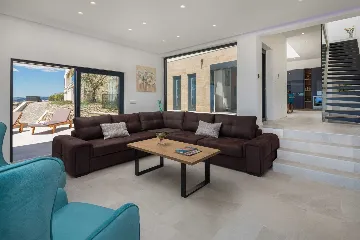 Contemporary Seaside Villa with Pool in Okrug Gornji