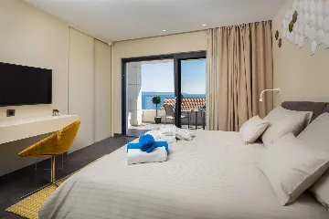 Contemporary Seafront Villa with Heated Pool in Okrug Gornji