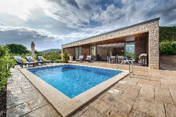 Modern Villa with Pool and Mooring in Korčula