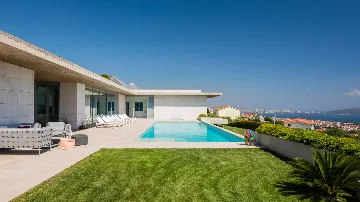 Contemporary Villa Retreat with Heated Pool in Kaštel Stari