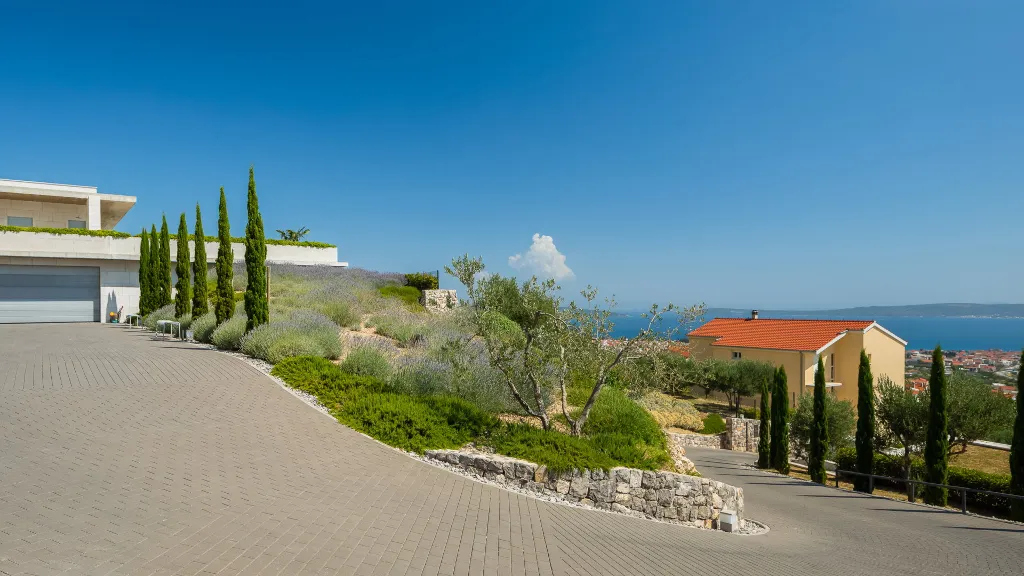 Contemporary Villa Retreat with Heated Pool in Kaštel Stari