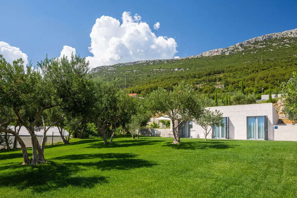 Contemporary Villa Retreat with Heated Pool in Kaštel Stari