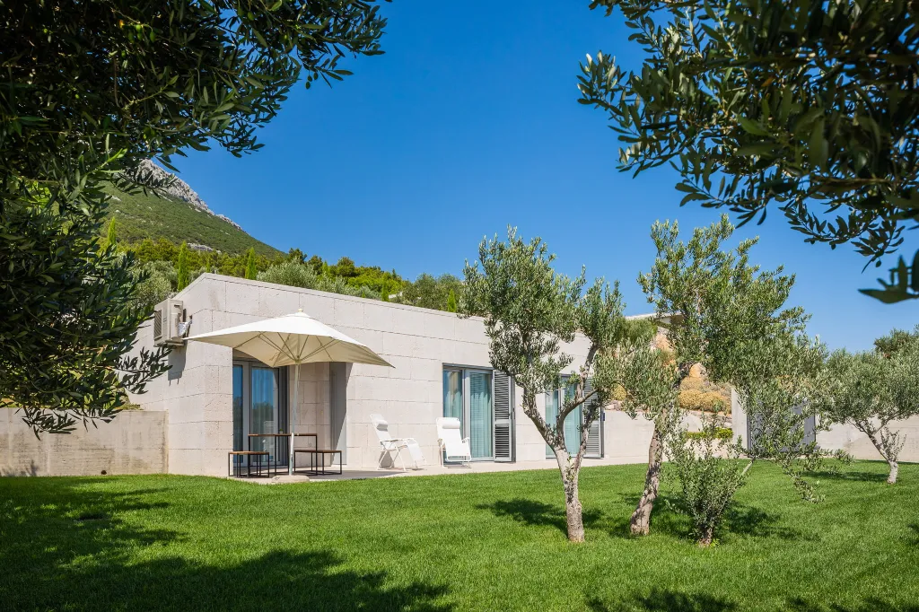 Contemporary Villa Retreat with Heated Pool in Kaštel Stari
