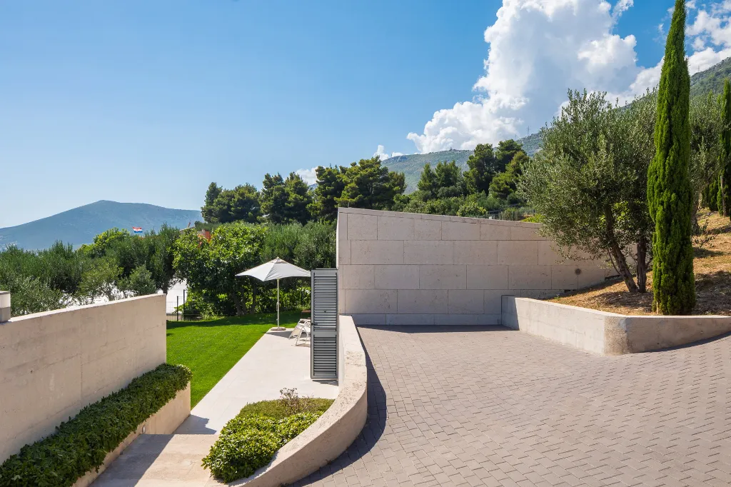 Contemporary Villa Retreat with Heated Pool in Kaštel Stari