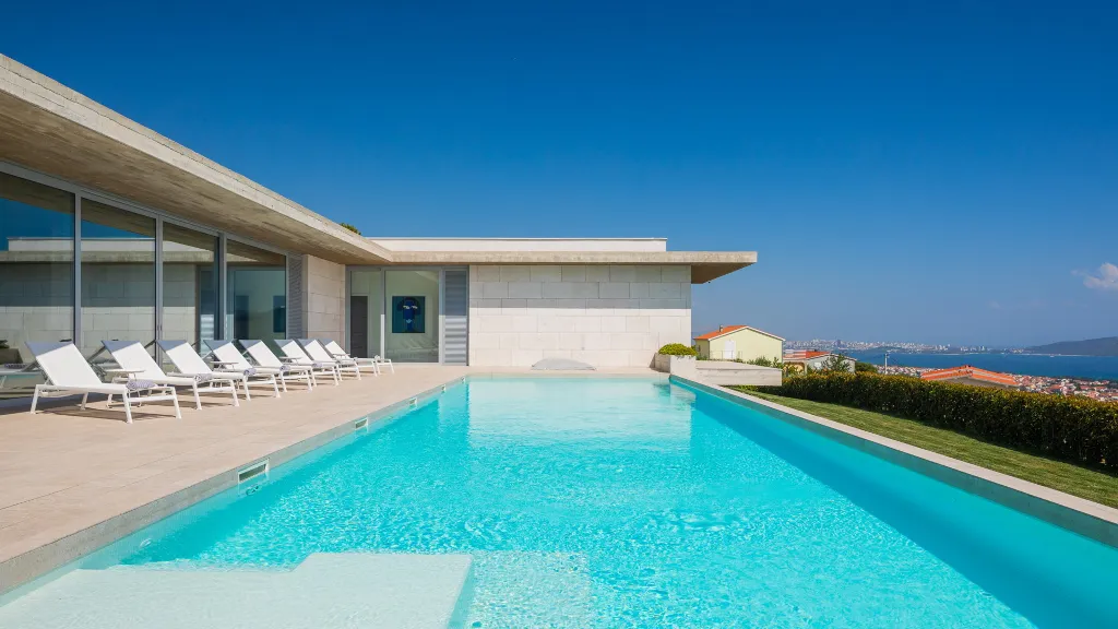 Contemporary Villa Retreat with Heated Pool in Kaštel Stari