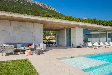 Contemporary Villa Retreat with Heated Pool in Kaštel Stari