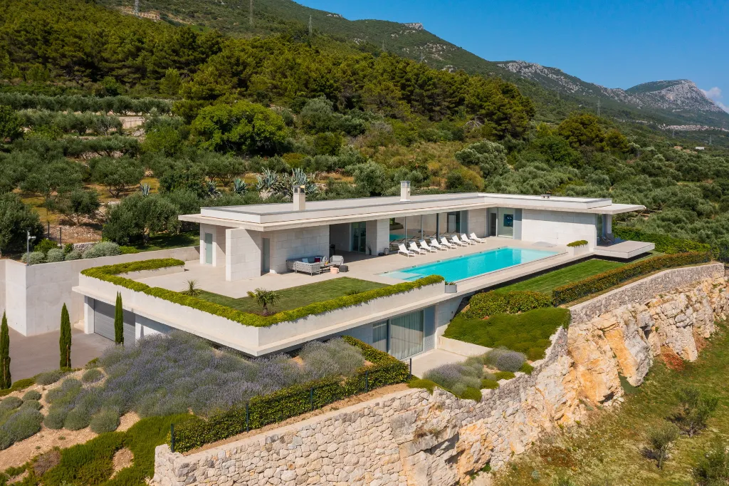 Contemporary Villa Retreat with Heated Pool in Kaštel Stari