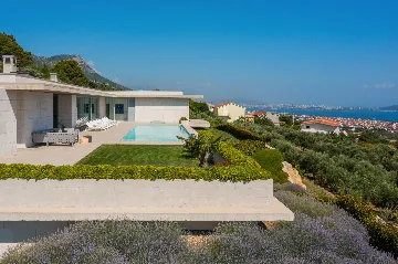 Contemporary Villa Retreat with Heated Pool in Kaštel Stari