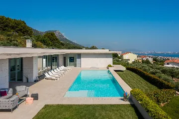 Contemporary Villa Retreat with Heated Pool in Kaštel Stari