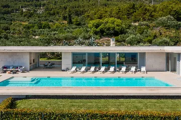 Contemporary Villa Retreat with Heated Pool in Kaštel Stari