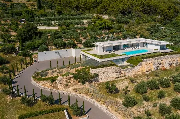 Contemporary Villa Retreat with Heated Pool in Kaštel Stari