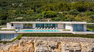 Contemporary Villa Retreat with Heated Pool in Kaštel Stari