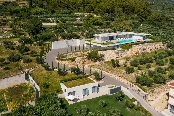 Contemporary Villa Retreat with Heated Pool in Kaštel Stari