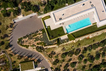 Contemporary Villa Retreat with Heated Pool in Kaštel Stari