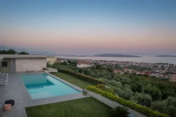 Contemporary Villa Retreat with Heated Pool in Kaštel Stari