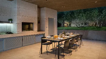 Contemporary Villa Retreat with Heated Pool in Kaštel Stari