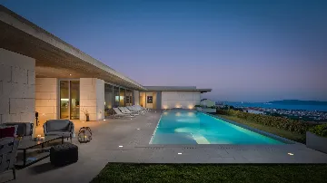 Contemporary Villa Retreat with Heated Pool in Kaštel Stari